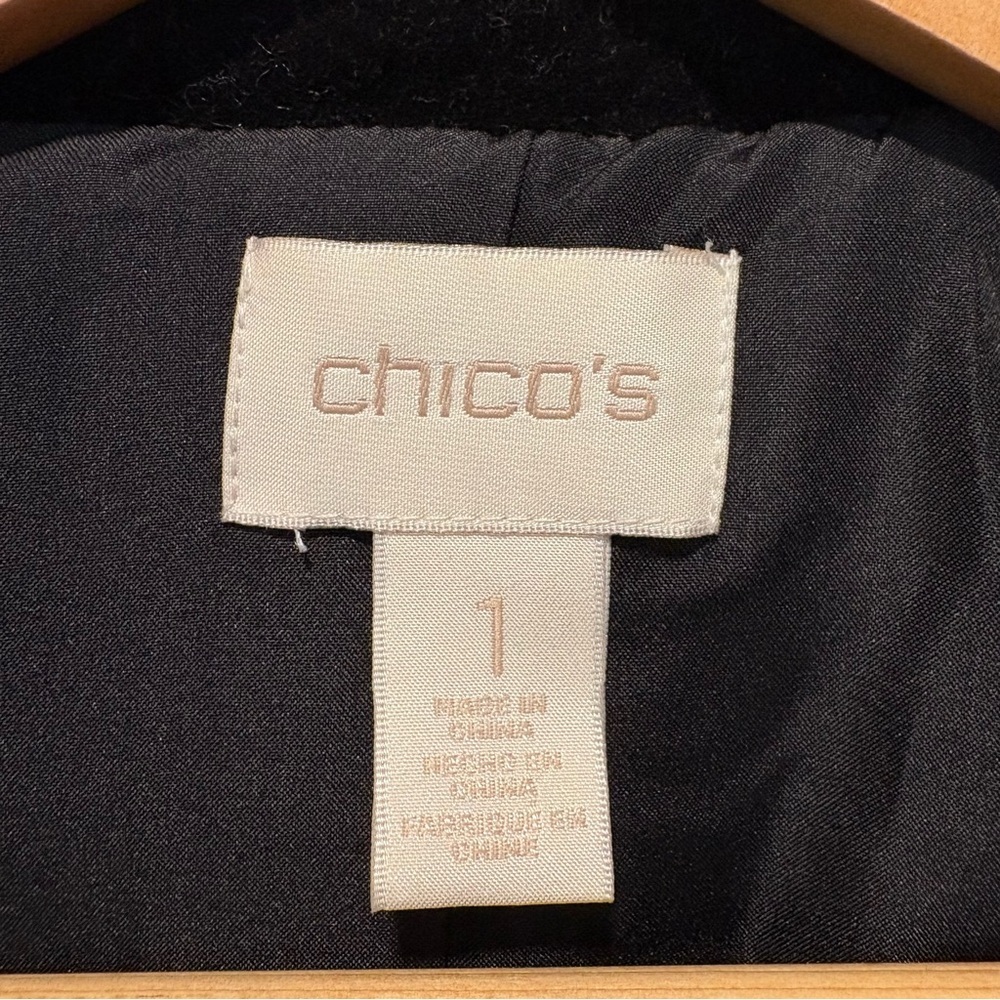 Chico’s Animal Print Puffer Vest Brown Metallic Black Size 1 (US Size M) - Picture 5 of 10